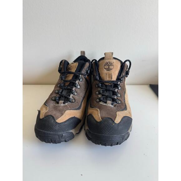 Timberland Womens  ACT Beige Leather Lace Up Hiking Boot Size 8M - Picture 1 of 6